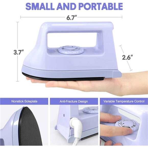 Mini Crafts Iron Handy Heat Press Machine Kit Portable with PVC Doormat - Picture 2 of 7